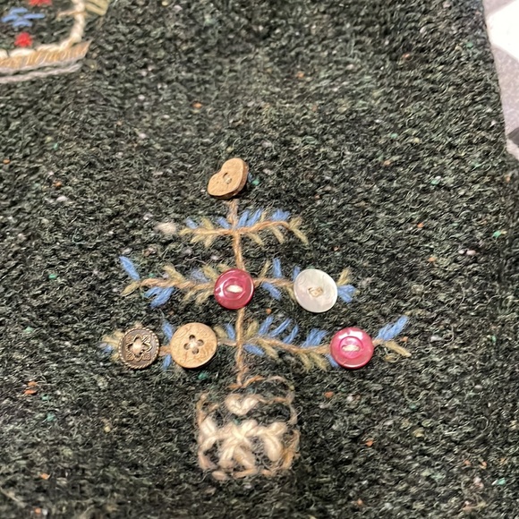 Woolrich Pure New WOOL Button Christmas Snowmen Sweater Tree Snowflakes Cardigan - Picture 9 of 13